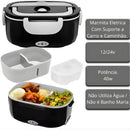 Marmita Elétrica Termica Bivolt Veicular Tomada 2 Cabos Aquecedora De Alimentos Lunch Box Com Divisórias Colher Carro Caminhao