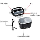 Marmita Elétrica Termica Bivolt Veicular Tomada 2 Cabos Aquecedora De Alimentos Lunch Box Com Divisórias Colher Carro Caminhao