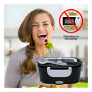Marmita Elétrica Termica Bivolt Veicular Tomada 2 Cabos Aquecedora De Alimentos Lunch Box Com Divisórias Colher Carro Caminhao