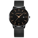 CRRJU Men's Watch Ultra-thin Top Brand Luxury Japan Movement WristWatch Waterproof Sport Steel Quartz Clock Relogio Masculino