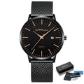 CRRJU Men's Watch Ultra-thin Top Brand Luxury Japan Movement WristWatch Waterproof Sport Steel Quartz Clock Relogio Masculino