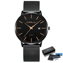 CRRJU Men's Watch Ultra-thin Top Brand Luxury Japan Movement WristWatch Waterproof Sport Steel Quartz Clock Relogio Masculino