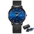CRRJU Men's Watch Ultra-thin Top Brand Luxury Japan Movement WristWatch Waterproof Sport Steel Quartz Clock Relogio Masculino