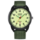 Original XINEW Brand Men Watches Students Fashion Nylon Band Sports Simple Date Quartz Watch Black Montre Homme Reloj Hombre