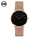 Hannah Martin New 2021 Top Brand Luxury Japan Quartz Wristwatch Stainless Steel Rose Gold Waterproof Watch for Women reloj mujer