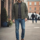 Jaqueta masculina de primavera 2026, estilo casual, cardigã esportivo