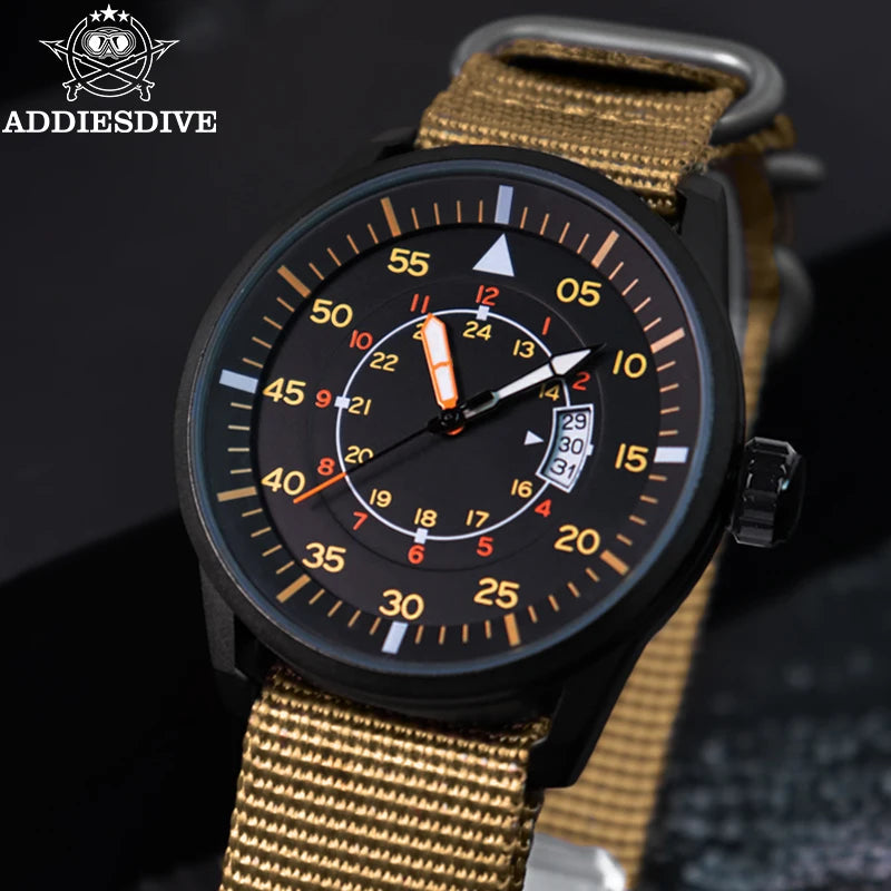 ADDIESDIVE Men  Watches Luxury Luminous Wristwatches Reloj Hombre 50M Waterproof Date Men's Quartz Watch Relogio Masculino