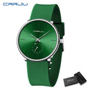 CRRJU Men Women Set Couple Fashion Casual Silicone Watches Ladies Simple Dial Quartz Wristwatches Dress Clock Montre Femme