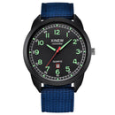 Original XINEW Brand Men Watches Students Fashion Nylon Band Sports Simple Date Quartz Watch Black Montre Homme Reloj Hombre