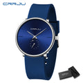 CRRJU Men Women Set Couple Fashion Casual Silicone Watches Ladies Simple Dial Quartz Wristwatches Dress Clock Montre Femme