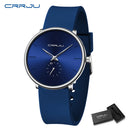 CRRJU Men Women Set Couple Fashion Casual Silicone Watches Ladies Simple Dial Quartz Wristwatches Dress Clock Montre Femme