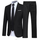 Men's Casual Business Suit Set Wedding Groomsmen Cross-Border Cotton Standard Fit Youth Trend Spring Autumn Seasonal Wear