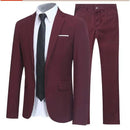 Men's Casual Business Suit Set Wedding Groomsmen Cross-Border Cotton Standard Fit Youth Trend Spring Autumn Seasonal Wear