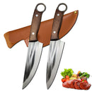 Hand Forged Boning Knife Full Tang Kitchen Chef Cleaver Butcher's Knife Slicing BBQ Fishing Ultra-Sharp Cutting Tools