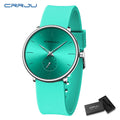 CRRJU Men Women Set Couple Fashion Casual Silicone Watches Ladies Simple Dial Quartz Wristwatches Dress Clock Montre Femme