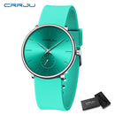 CRRJU Men Women Set Couple Fashion Casual Silicone Watches Ladies Simple Dial Quartz Wristwatches Dress Clock Montre Femme