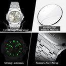 POEDAGAR Original Fashion Men's Watches Waterproof Luminous Date Week Men Watch Stainless Steel Business Luxury Quartz Man Watch