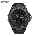 SANDA 739 Luxury Digital Quartz Watch for Men Military Army Waterproof Sports Wristwatches LED Dual Display Mens Reloj Hombre