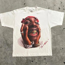 2026 American Trendy Hip Hop Street Style T-Shirt Unisex Celebrity Portrait Print Tee Kanye Photo Top Plus Size Clothing Adult