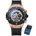 CHENXI New Watches Mens Luxury Brand Big Dial Watch Men Creative Dial Waterproof Quartz Wristwatch Sports Chronograph Clock Date