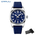 CRRJU Casual Quartz Wristwatch Fashion Waterproof Men's Watches Sport Silicone Strap Male Luminous Clock Relogio Masculino