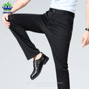 Brand Clothing Summer Thin Men's Stretch Suit Pants Business Slim Straight Work Office Black Formal Trousers Men Plus Size 40