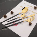 6Pcs Mirror Dinner Forks Cutlery Gold Stainless Steel Fork Flatware Kitchen Silverware Western Dinnerware Restaurant Fork Set