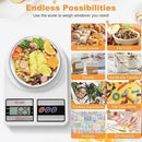 Digital Kitchen Scale 22lb/10kg Capacity, Stainless Steel Food Scale with oz/g Units | Replaceable Battery Power