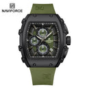 NAVIFORCE Men's Quartz Watch Fashion Trend Sports Chronograph Watch Date Display Silicone  Strap Luminous Hands 3ATM Waterproof