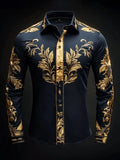 Camisa masculina de manga comprida com estampa
