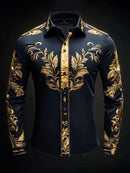 Camisa masculina de manga comprida com estampa
