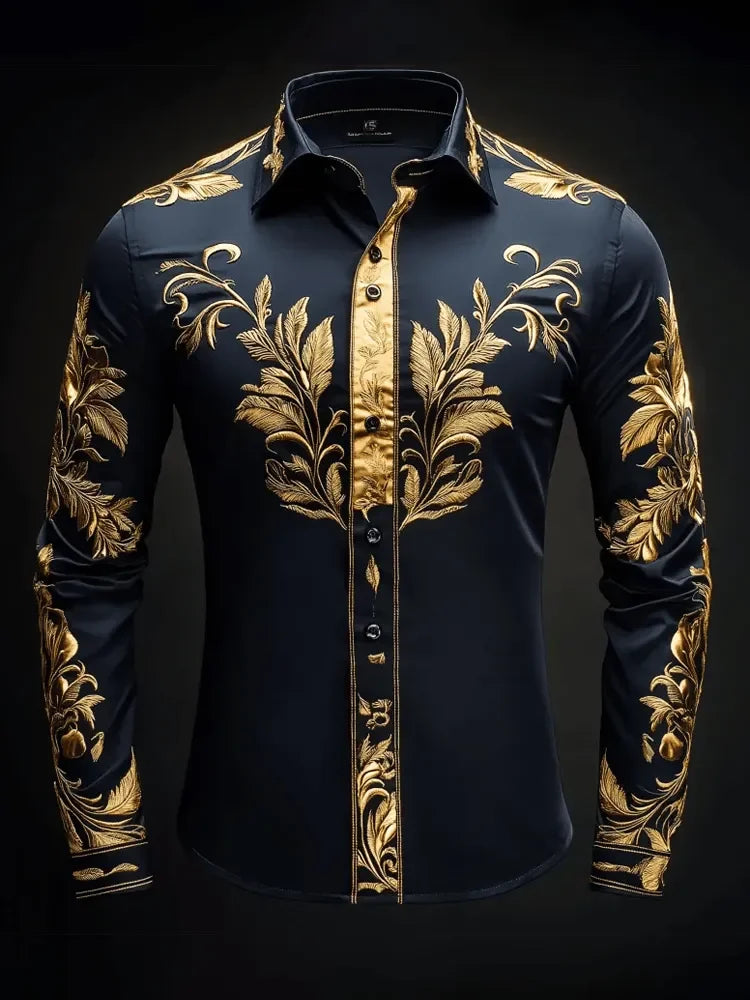 Camisa masculina de manga comprida com estampa