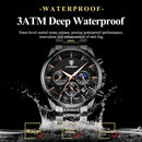 POEDAGAR Top Fashion Men's Watches Waterproof Luminous Stainless Steel Men Wristwatch Chronograph Date Quartz Business Man Watch