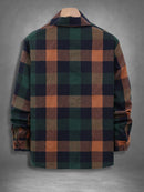 Vintage Plaid Long Sleeve Flannel Shirt Men's Spring Fall Loose Casual Top