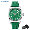 CRRJU Casual Quartz Wristwatch Fashion Waterproof Men's Watches Sport Silicone Strap Male Luminous Clock Relogio Masculino