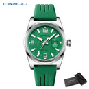 CRRJU Casual Quartz Wristwatch Fashion Waterproof Men's Watches Sport Silicone Strap Male Luminous Clock Relogio Masculino