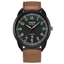 Original XINEW Brand Men Watches Students Fashion Nylon Band Sports Simple Date Quartz Watch Black Montre Homme Reloj Hombre