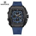 NAVIFORCE Men's Quartz Watch Fashion Trend Sports Chronograph Watch Date Display Silicone  Strap Luminous Hands 3ATM Waterproof