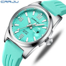 CRRJU Casual Quartz Wristwatch Fashion Waterproof Men's Watches Sport Silicone Strap Male Luminous Clock Relogio Masculino