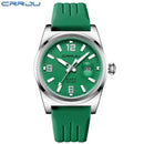 CRRJU Casual Quartz Wristwatch Fashion Waterproof Men's Watches Sport Silicone Strap Male Luminous Clock Relogio Masculino