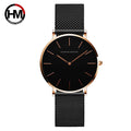 Hannah Martin New 2021 Top Brand Luxury Japan Quartz Wristwatch Stainless Steel Rose Gold Waterproof Watch for Women reloj mujer