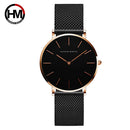 Hannah Martin New 2021 Top Brand Luxury Japan Quartz Wristwatch Stainless Steel Rose Gold Waterproof Watch for Women reloj mujer