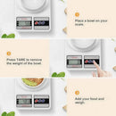 Digital Kitchen Scale 22lb/10kg Capacity, Stainless Steel Food Scale with oz/g Units | Replaceable Battery Power