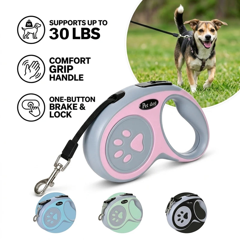 Guia retrátil para cães de pequeno porte