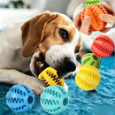Dog Toy Ball Bite Resistant Teething Toys Balls for Small/Medium/Large Dog and Puppy Cat Dog Pet Food Treat Feeder Chew Tooth