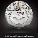 RUIGE Fashion Men's Fully Automatic Mechanical Watch Stainless Steel Calendar Men's Night Light Waterproof Versatile Watch