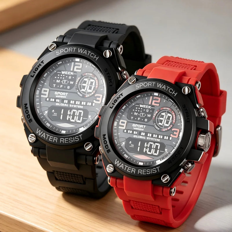 MAYZHISU Top Luxury Electronic Watch for Man Outdoor Men's Sports Watches Stopwatch Waterproof Calendar Kids Digital Clock Gift