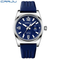 CRRJU Casual Quartz Wristwatch Fashion Waterproof Men's Watches Sport Silicone Strap Male Luminous Clock Relogio Masculino