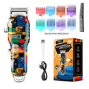 Kemei KM-MAX2092 USB Charging Rechargeable Graffiti Pattern Electric Hair Clippers Professional Barber Hair Trimmer For Men