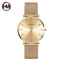 Hannah Martin New 2021 Top Brand Luxury Japan Quartz Wristwatch Stainless Steel Rose Gold Waterproof Watch for Women reloj mujer